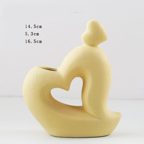 Modern Bohemian Ceramic Vase Collection – Artistic Matte Glaze Home Décor - B - 