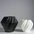 Modern Ceramic Art Vase – Black & White Decorative Home Décor - Large black - 