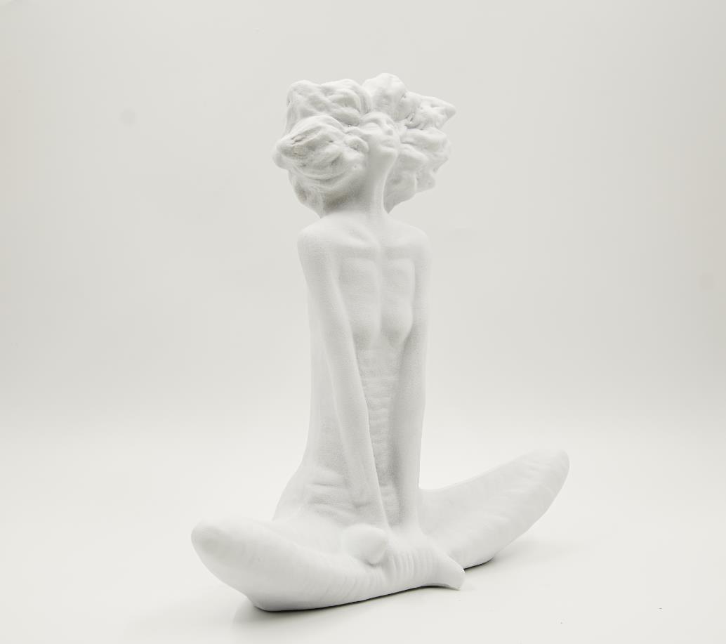 Modern Character Resin Sculptures – Minimalist Beauty Ornaments (Cross - Legged & One - Leg Pose) - A - 