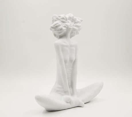 Modern Character Resin Sculptures – Minimalist Beauty Ornaments (Cross - Legged & One - Leg Pose) - A - 