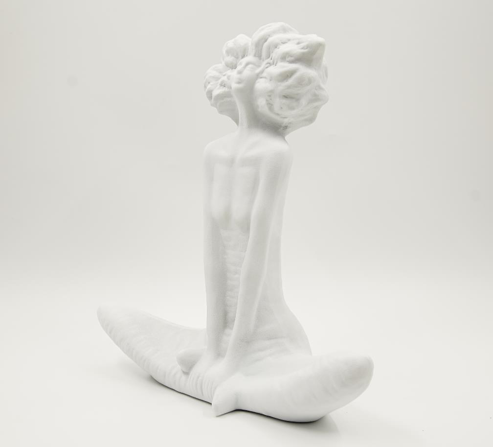 Modern Character Resin Sculptures – Minimalist Beauty Ornaments (Cross - Legged & One - Leg Pose) - A - 