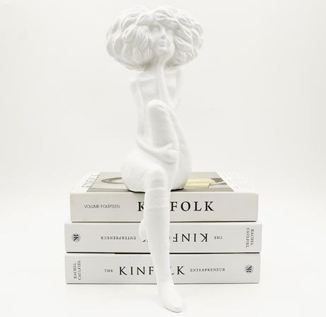 Modern Character Resin Sculptures – Minimalist Beauty Ornaments (Cross - Legged & One - Leg Pose) - A - 