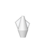 Modern Geometric Resin Vase – Minimalist Black & White Sculptural Decor - White Tall Geometric Vase (38cm) - 
