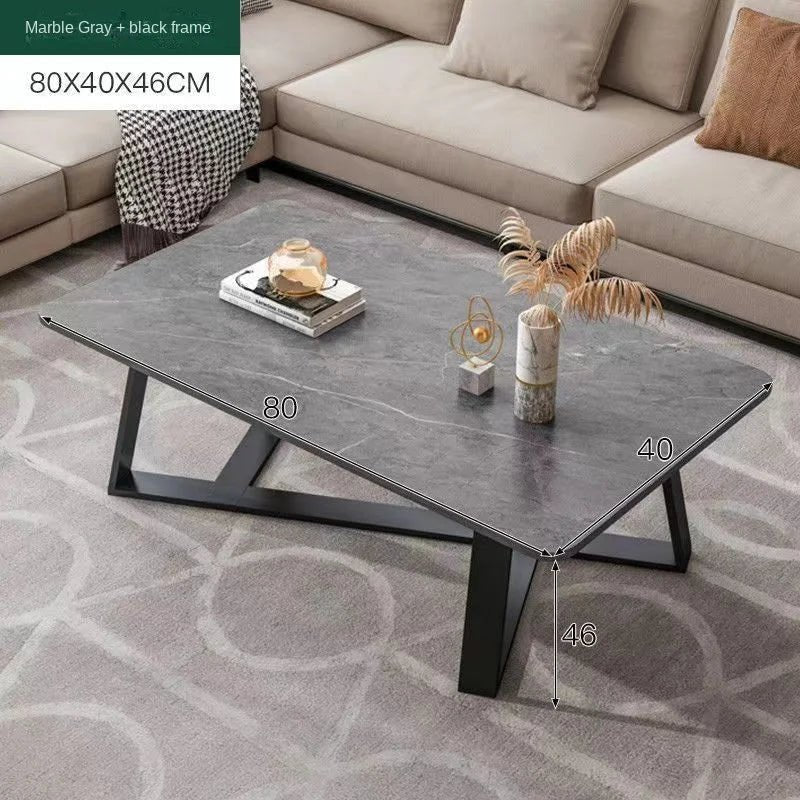 Modern Light Luxury Coffee Table - G and B (80x40x46cm) - G and B 80x40X46cm - 