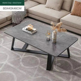 Modern Light Luxury Coffee Table - G and B (80x40x46cm) - G and B 80x40X46cm - 