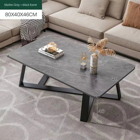 Modern Light Luxury Coffee Table - G and B (80x40x46cm) - G and B 80x40X46cm - 