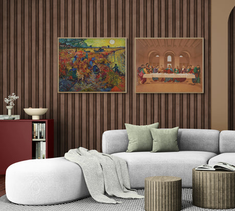 vincent van gogh duo rustic harmony duo set of 2 wall art print  130X45 CM / 12X18″Canvas