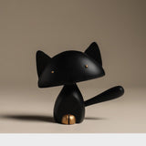 Modern Minimalist Cat Sculpture - Home Furnishings Resin Ornaments - S - Black - 