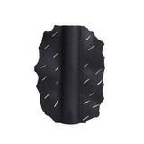 Modern Minimalist Corrugated Resin Vase – Black & White Sculptural Flower Holder - Meteor Vase 21x6x30cm - 