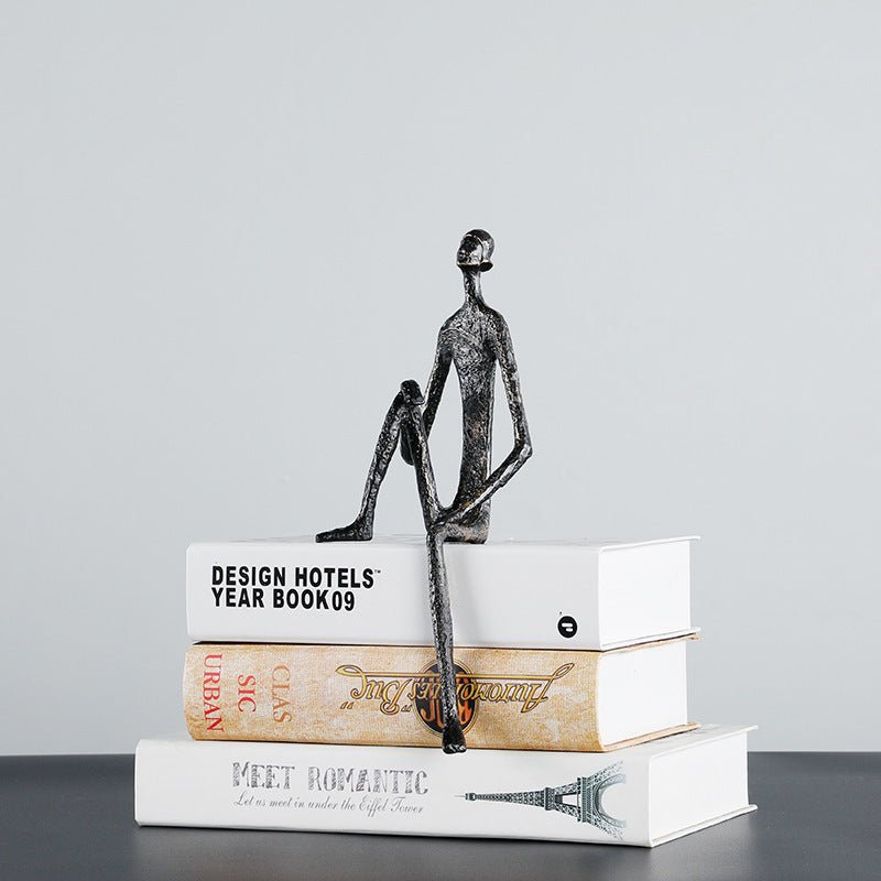 Modern Minimalist Metal Character Sculpture – Nordic Art Figurine - Type A - 