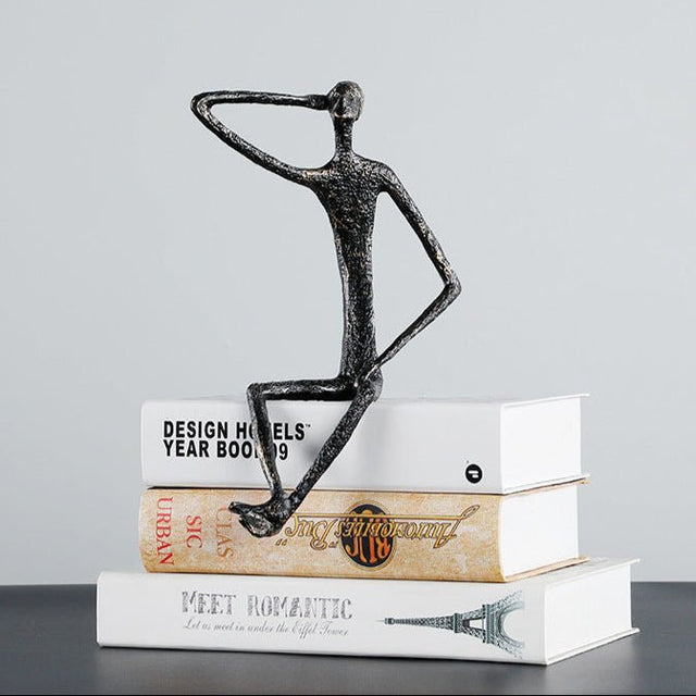 Modern Minimalist Metal Character Sculpture – Nordic Art Figurine - Type A - 