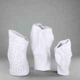 Modern Minimalist Textured Resin Vase – Abstract Geometric Design - Large - 
