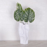 Modern Minimalist Textured Resin Vase – Abstract Geometric Design - Large - 
