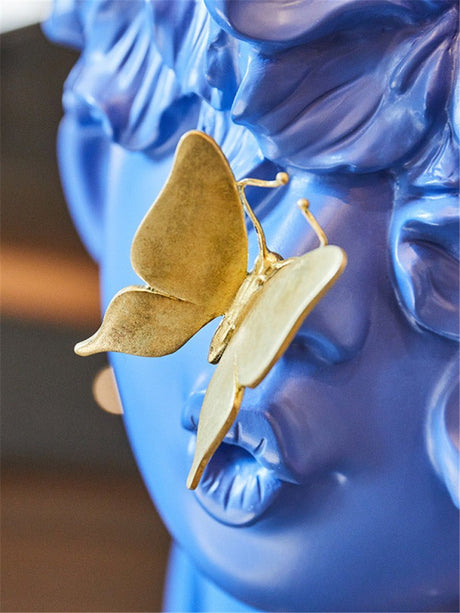 Modern Nordic Flower Head Sculpture – Handmade Resin Art - Trio Set - 