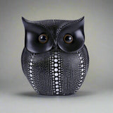 Modern Owl Resin Figurines – Symbol of Wisdom & Home Charm - Black - 