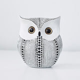 Modern Owl Resin Figurines – Symbol of Wisdom & Home Charm - White - 