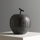 Modern Resin Apple & Pear Ornaments – Minimalist Decorative Sculptures - Modern Black Apple (Tall Model) - 