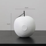 Modern Resin Apple & Pear Ornaments – Minimalist Decorative Sculptures - Classic White Apple - 