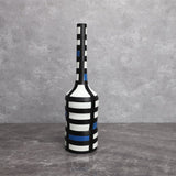 Modern Resin Painted Grid Vase – Geometric Decorative Home Ornament - Tall Grid Vase – 37 cm - 