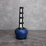 Modern Resin Painted Grid Vase – Geometric Decorative Home Ornament - Round Grid Vase – 30 cm - 