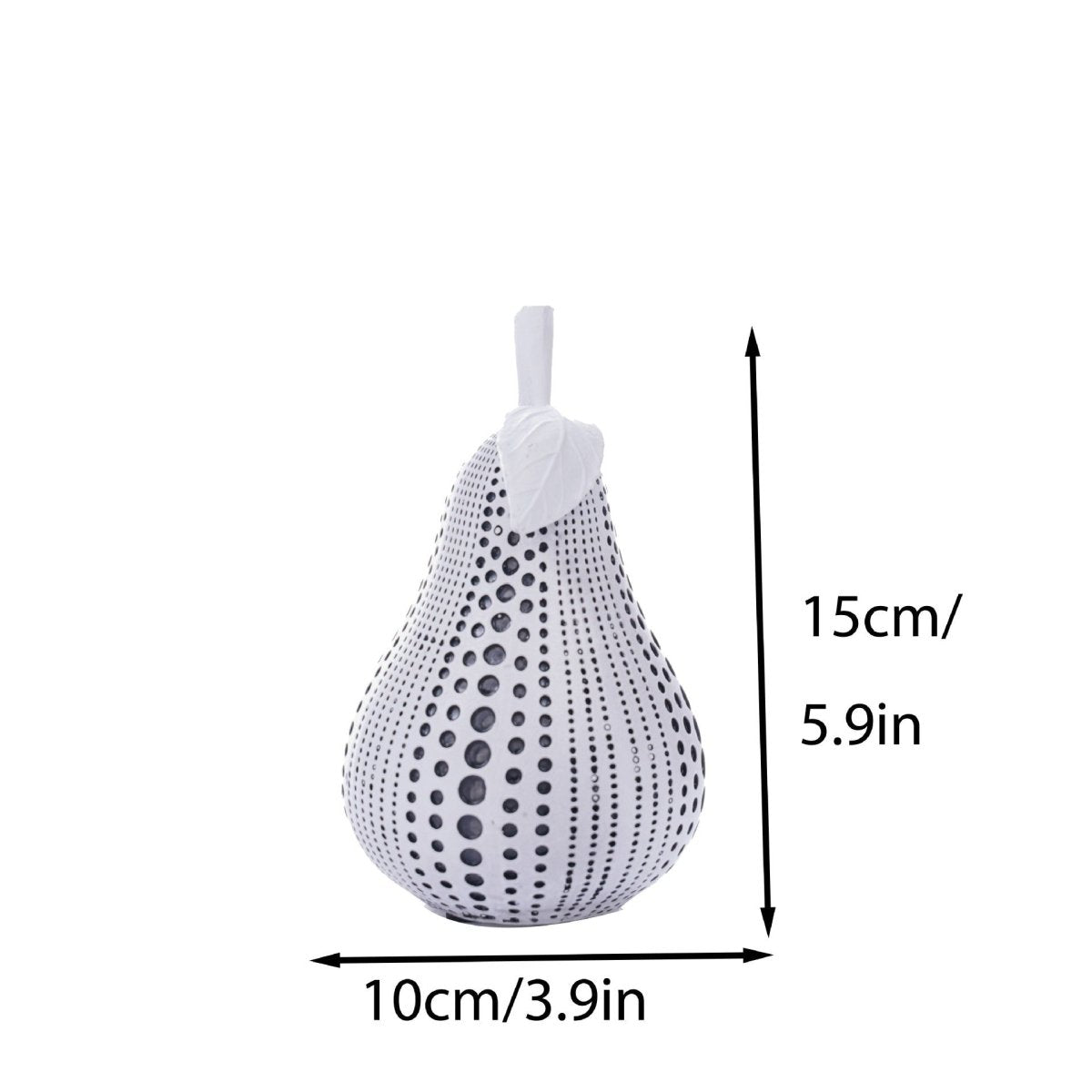 Modern Resin Pear Sculpture – Minimalist Fruit Ornament for Home Décor - 18x10.5x10.5cm - Pear - 