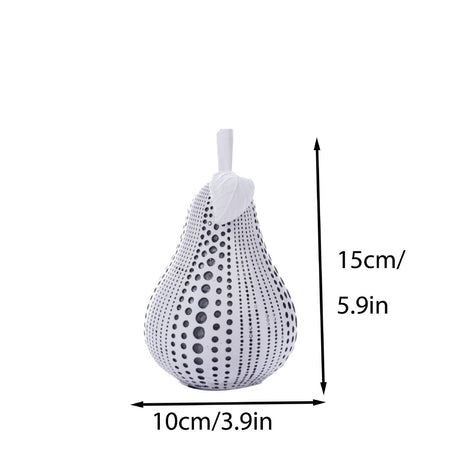 Modern Resin Pear Sculpture – Minimalist Fruit Ornament for Home Décor - 18x10.5x10.5cm - Pear - 