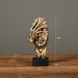 Modern Resin Thinker Sculptures – See No Evil, Hear No Evil, Speak No Evil Figurines - Gold doesn't look - 