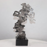 Modern Taihu Lake Stone Resin Sculpture – Transparent Blue & Smoky Gray - Blue Green Large - 
