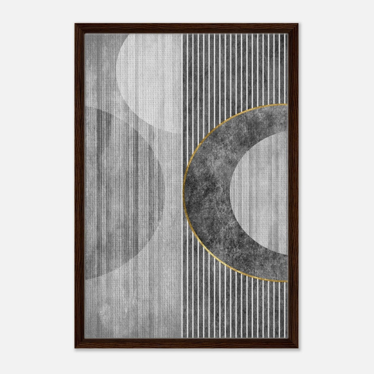 Modern Wall art Print | Da Vinci Abstract Wall art Print | Minimalist - Framed Canvas - 50x75 cm / 20x30″ - Dark wood frame