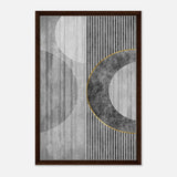 Modern Wall art Print | Da Vinci Abstract Wall art Print | Minimalist - Framed Canvas - 50x75 cm / 20x30″ - Dark wood frame