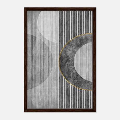 Modern Wall art Print | Da Vinci Abstract Wall art Print | Minimalist - Framed Canvas - 50x75 cm / 20x30″ - Dark wood frame
