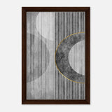 Modern Wall art Print | Da Vinci Abstract Wall art Print | Minimalist - Framed Canvas - 30x45 cm / 12x18″ - Dark wood frame