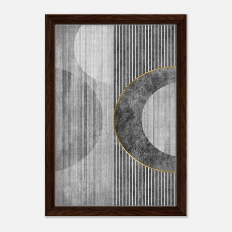 Modern Wall art Print | Da Vinci Abstract Wall art Print | Minimalist - Framed Canvas - 30x45 cm / 12x18″ - Dark wood frame