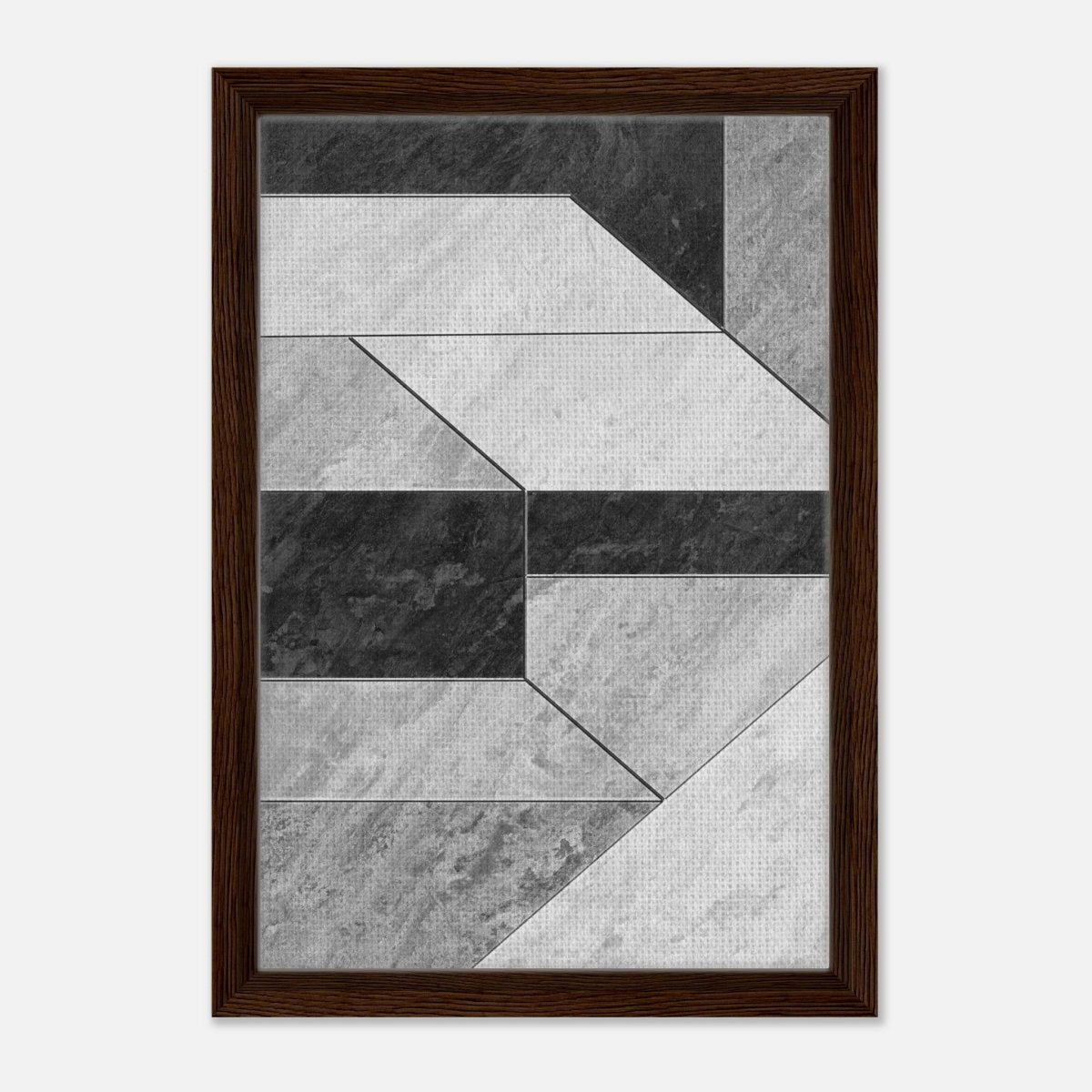 Modern Wall art Print | Da Vinci Abstract Wall art Print | Minimalist - Framed Canvas - 30x45 cm / 12x18″ - Dark wood frame