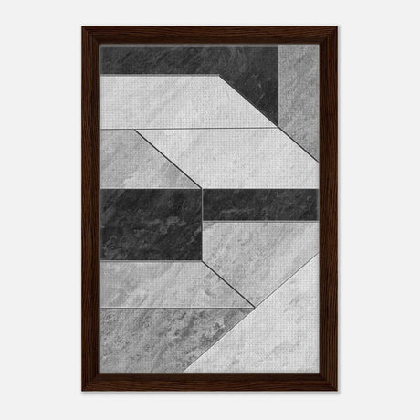 Modern Wall art Print | Da Vinci Abstract Wall art Print | Minimalist - Framed Canvas - 30x45 cm / 12x18″ - Dark wood frame
