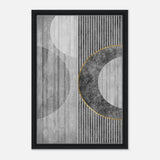 Modern Wall art Print | Da Vinci Abstract Wall art Print | Minimalist - Framed Canvas - 40x60 cm / 16x24″ - Black frame