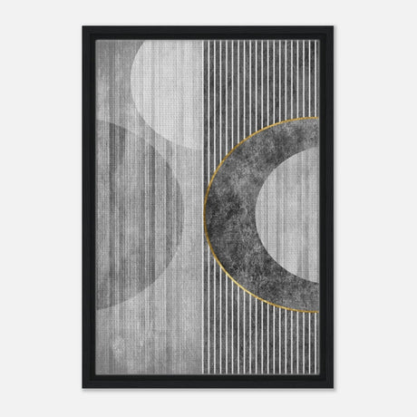Modern Wall art Print | Da Vinci Abstract Wall art Print | Minimalist - Framed Canvas - 40x60 cm / 16x24″ - Black frame