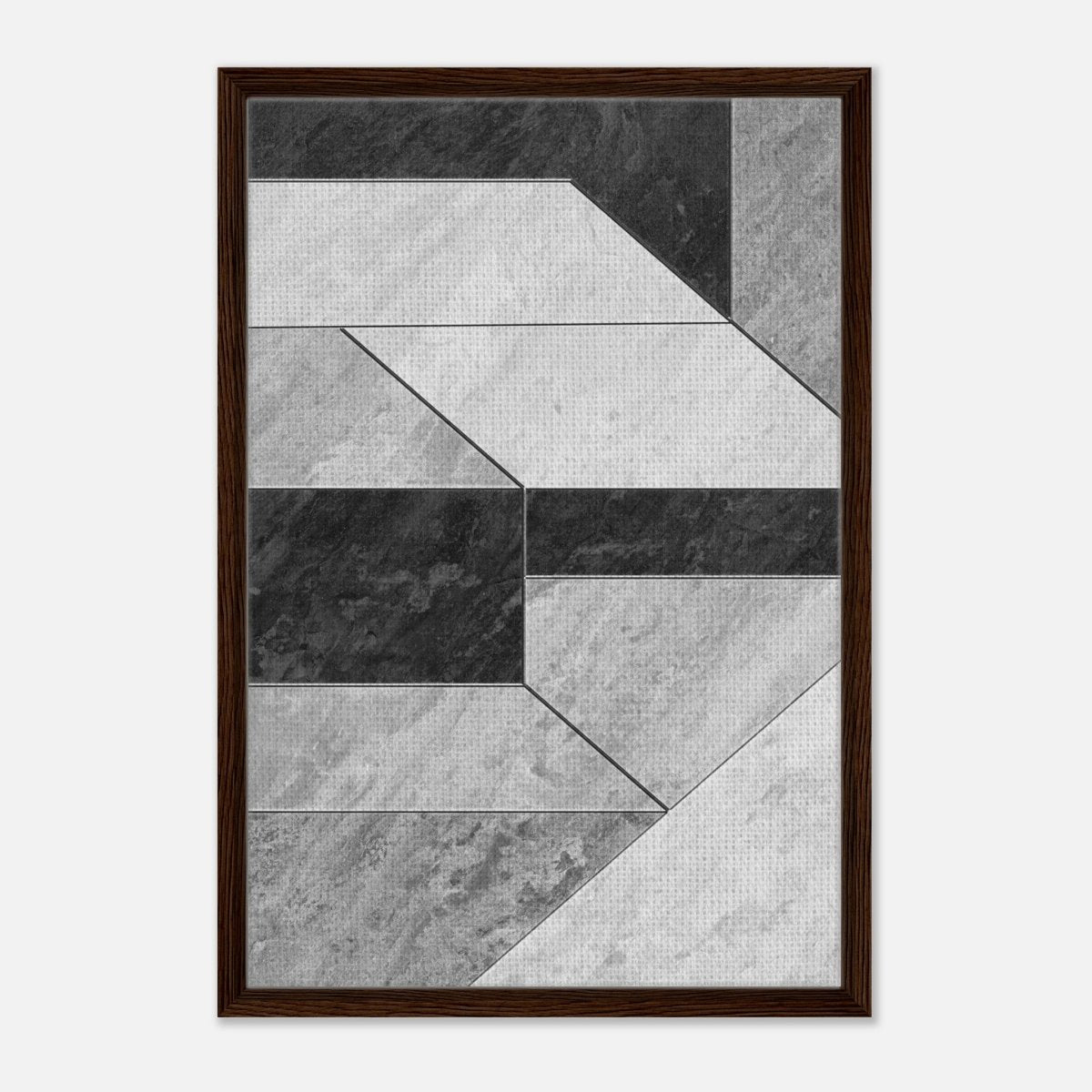 Modern Wall art Print | Da Vinci Abstract Wall art Print | Minimalist - Framed Canvas - 50x75 cm / 20x30″ - Dark wood frame