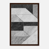 Modern Wall art Print | Da Vinci Abstract Wall art Print | Minimalist - Framed Canvas - 50x75 cm / 20x30″ - Dark wood frame