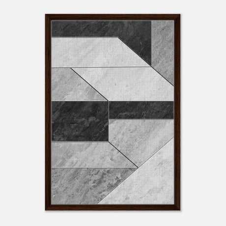 Modern Wall art Print | Da Vinci Abstract Wall art Print | Minimalist - Framed Canvas - 50x75 cm / 20x30″ - Dark wood frame