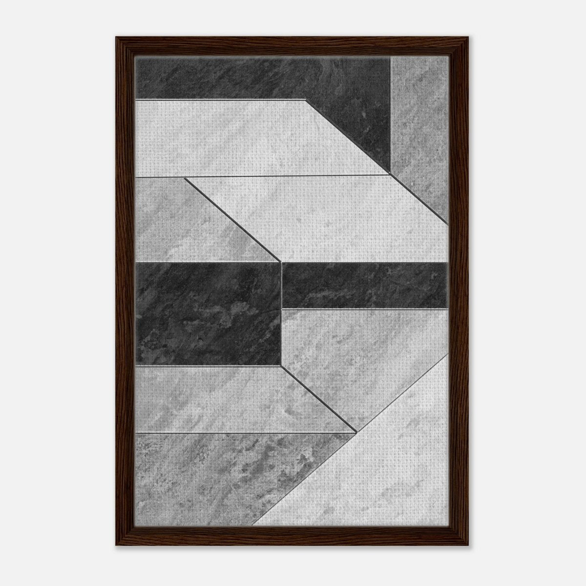 Modern Wall art Print | Da Vinci Abstract Wall art Print | Minimalist - Framed Canvas - 40x60 cm / 16x24″ - Dark wood frame