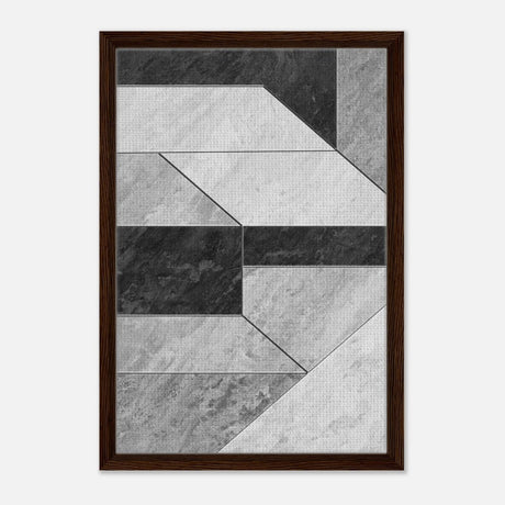 Modern Wall art Print | Da Vinci Abstract Wall art Print | Minimalist - Framed Canvas - 40x60 cm / 16x24″ - Dark wood frame