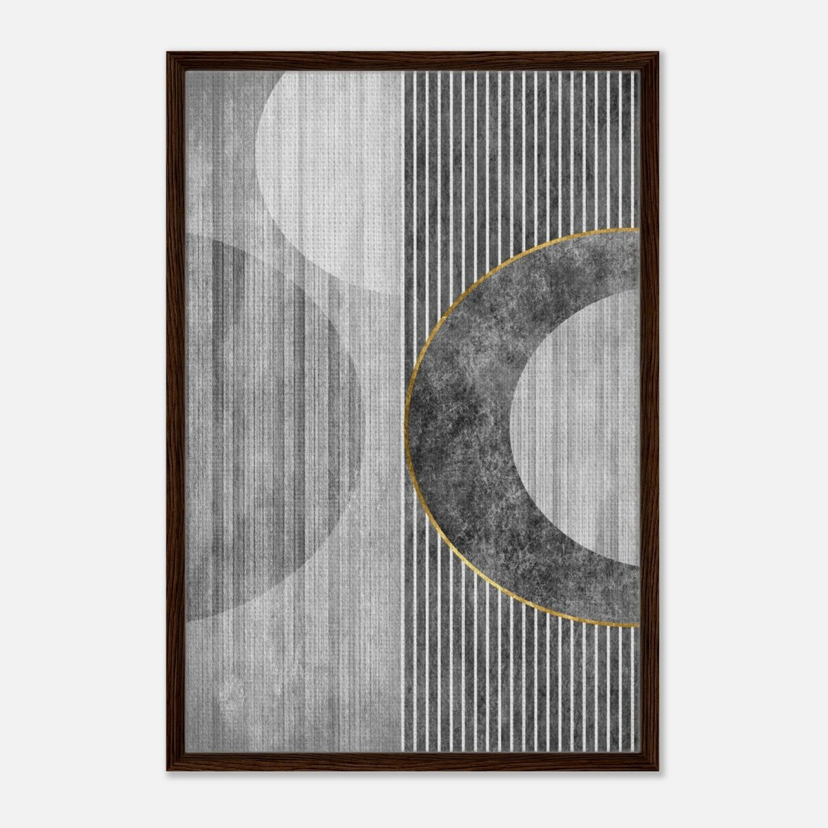 Modern Wall art Print | Da Vinci Abstract Wall art Print | Minimalist - Framed Canvas - 60x90 cm / 24x36″ - Dark wood frame