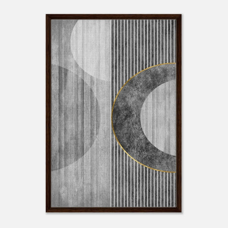 Modern Wall art Print | Da Vinci Abstract Wall art Print | Minimalist - Framed Canvas - 60x90 cm / 24x36″ - Dark wood frame