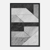 Modern Wall art Print | Da Vinci Abstract Wall art Print | Minimalist - Framed Canvas - 60x90 cm / 24x36″ - Black frame