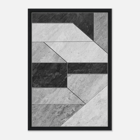 Modern Wall art Print | Da Vinci Abstract Wall art Print | Minimalist - Framed Canvas - 50x75 cm / 20x30″ - Black frame