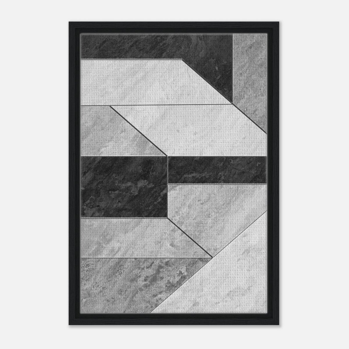 Modern Wall art Print | Da Vinci Abstract Wall art Print | Minimalist - Framed Canvas - 40x60 cm / 16x24″ - Black frame