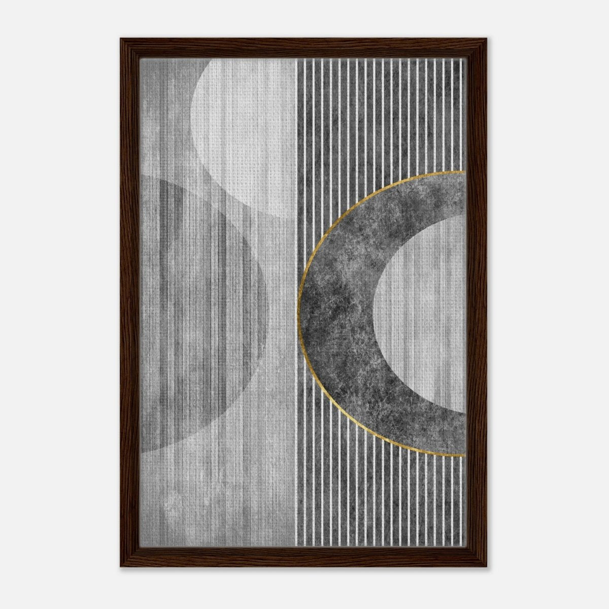 Modern Wall art Print | Da Vinci Abstract Wall art Print | Minimalist - Framed Canvas - 40x60 cm / 16x24″ - Dark wood frame