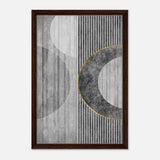 Modern Wall art Print | Da Vinci Abstract Wall art Print | Minimalist - Framed Canvas - 40x60 cm / 16x24″ - Dark wood frame