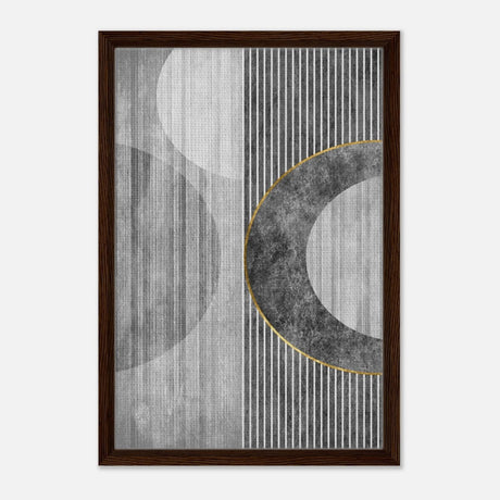 Modern Wall art Print | Da Vinci Abstract Wall art Print | Minimalist - Framed Canvas - 40x60 cm / 16x24″ - Dark wood frame